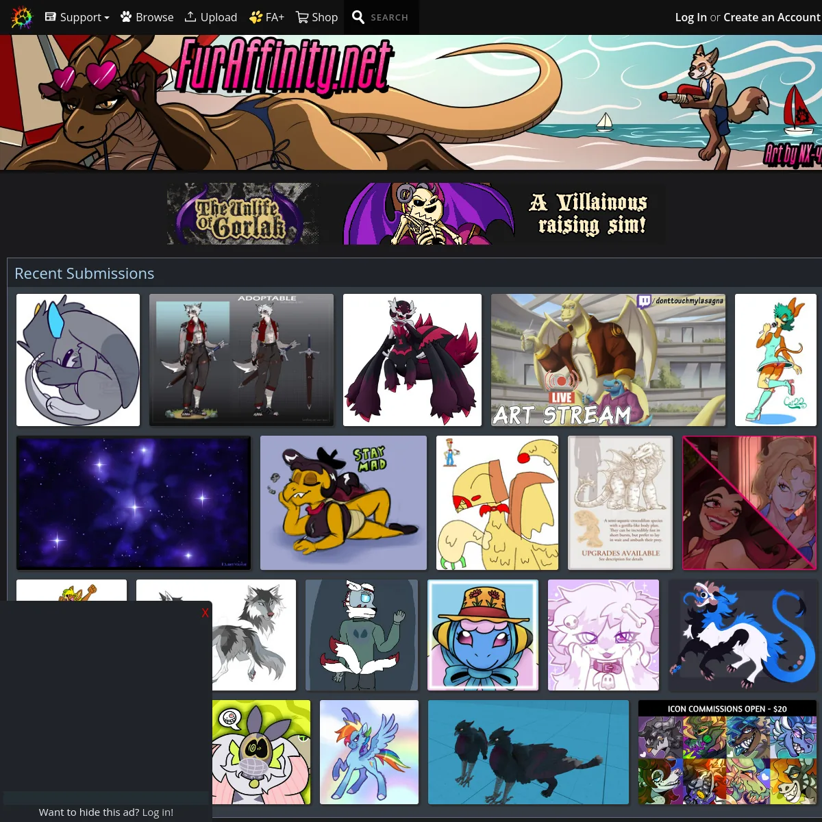 FurAffinity中文站官网界面实拍：关于FurAffinity